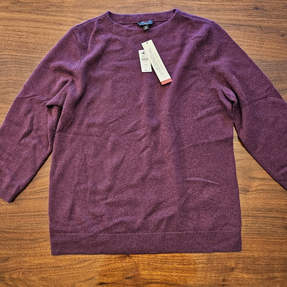 Brand New 100% Cashmere Talbots Sweater Petite Medium